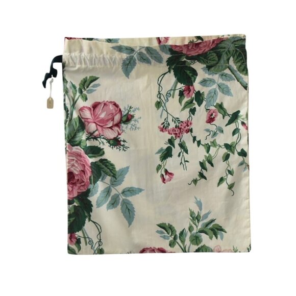 2 Nordic House Designs Floral Print Chintz Cotton Drawstring Bag Vintage - Picture 9 of 10